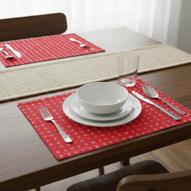 Personalized Monogram & Runic Symbol  Cloth Placemat (Creator Uploaded)