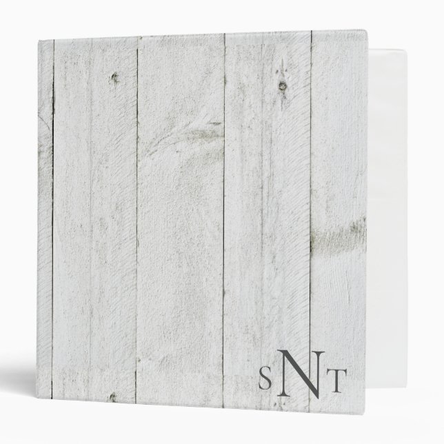 Personalized Monogram Rustic  3 Ring Binder (Front/Inside)