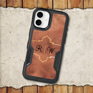 Personalized Monogram Rustic Copper Otterbox Case