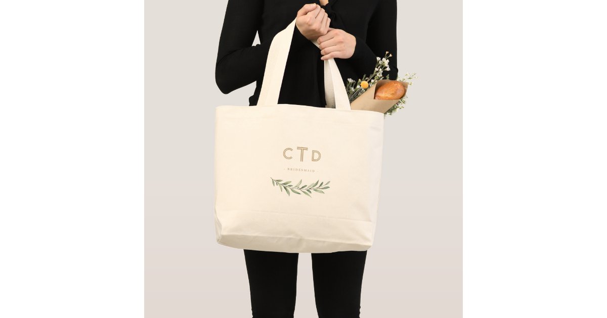 Personalized Monogram Bridesmaid tote Bags
