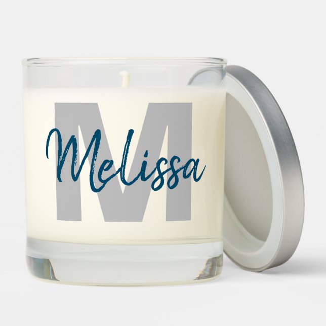 Personalized Monogram Scented Candle (Lid)