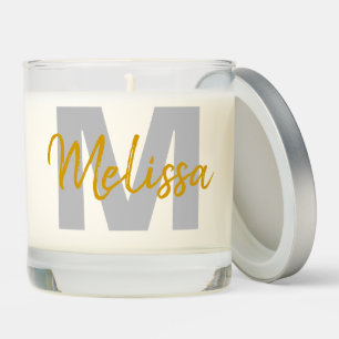Personalized Monogram Scented Candle