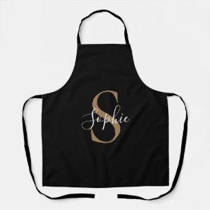 Personalized Monogram Script Elegant Customized Apron