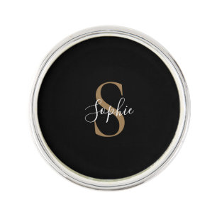 Personalized Monogram Script Elegant Customized Lapel Pin