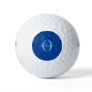 Personalized Monogram Script Name Blue White Golf Balls