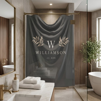 Personalized Monogram Shower Curtain with Name