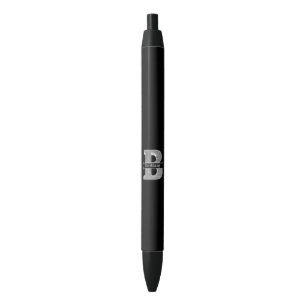 Personalized Monogram Silver Initial B Name Pen