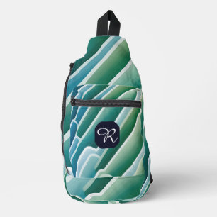Personalized Monogram Sling Bag – Modern Abstract