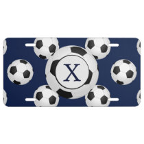 Personalized Monogram Soccer Balls Sports License Plate