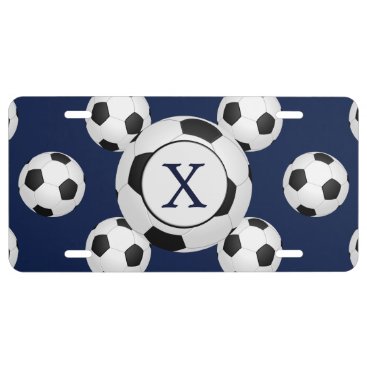 Personalized Monogram Soccer Balls Sports License Plate