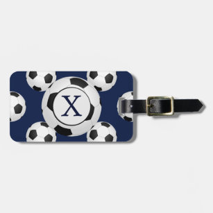 Personalized Monogram Soccer Balls Sports Luggage Tag