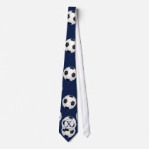 Personalized Monogram Soccer Balls Sports Neck Tie