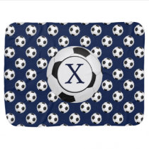 Personalized Monogram Soccer Balls Sports Stroller Blanket