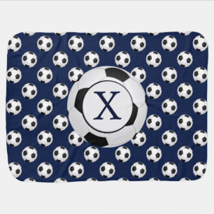 Personalized Monogram Soccer Balls Sports Stroller Blanket