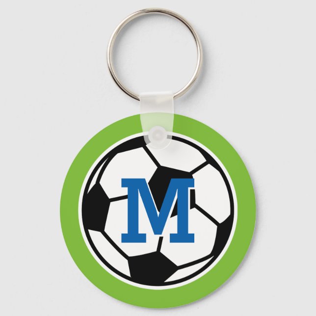 Personalized monogram soccer keychains for kids (Front)