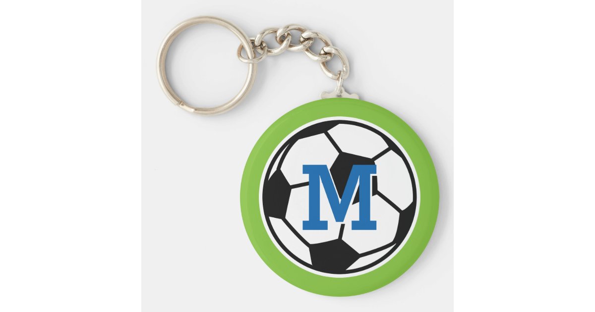 Personalized Monogram Soccer Keychains For Kids Zazzle Com