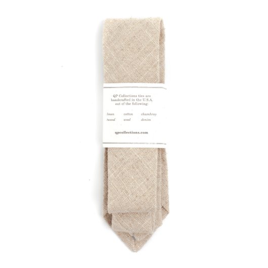 Personalized Monogram Soft Burlap Necktie (Back)