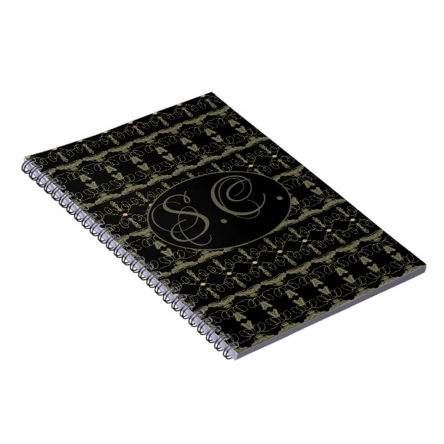 Personalized Monogram Spiral Notebook (Right Side)