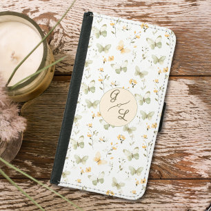 Personalized Monogram Spring Butterfly Samsung Galaxy S5 Wallet Case