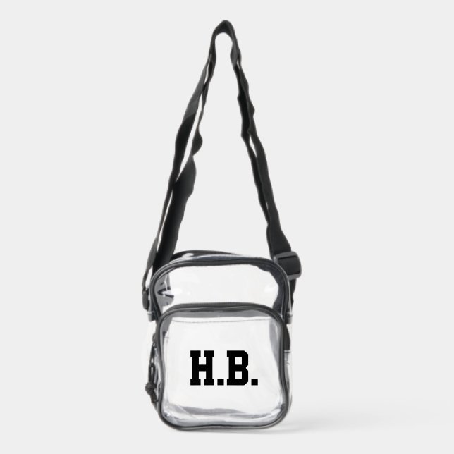 Personalized Monogram Stadium Clear Crossbody (Front)
