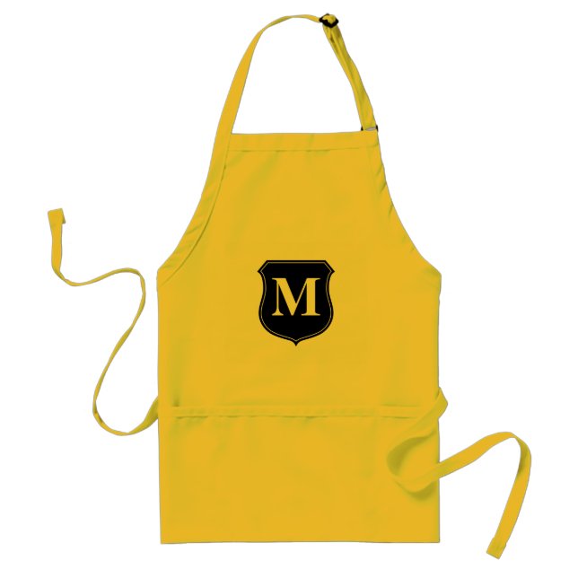 Personalized monogram standard BBQ apron for men (Front)