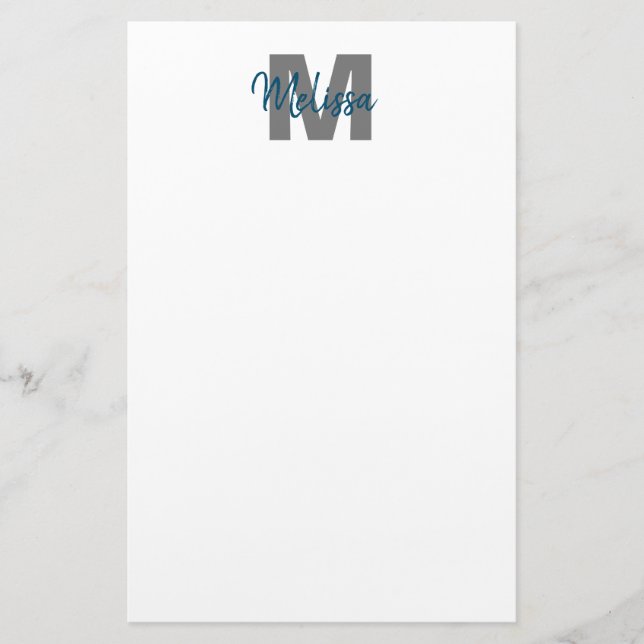 Personalized Monogram Stationery (Front)