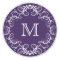 Personalized Monogram Stickers Floral Purple