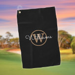 Personalized Monogram Stylish Script Name Golf Towel<br><div class="desc">A stylish golf gift. You can personalize the name,  monogram and customize the font and colors to create your own unique design. Designed by Thisisnotme©</div>