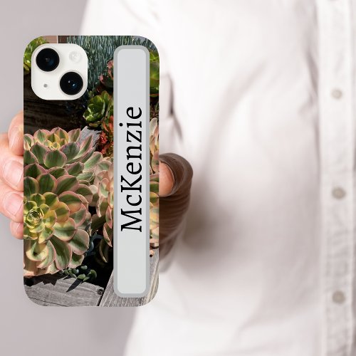 Personalized Monogram Succulent Garden Oceanside  Case_Mate iPhone 14 Case