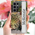 Personalized Monogram Succulent Garden Oceanside  Samsung Galaxy S22 Ultra Case<br><div class="desc">Original photography by Ann Jenkins.  I took this photo while visiting the beautiful city of Oceanside,  California.  The shops around the Pier were adorned with beautiful large and lush succulent gardens.  Personalize your phone case with your name.</div>