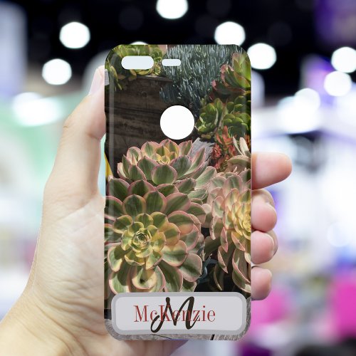 Personalized Monogram Succulent Garden Oceanside  Uncommon Google Pixel Case