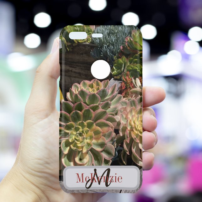 Personalized Monogram Succulent Garden Oceanside  Uncommon Google Pixel Case (Creator Uploaded)