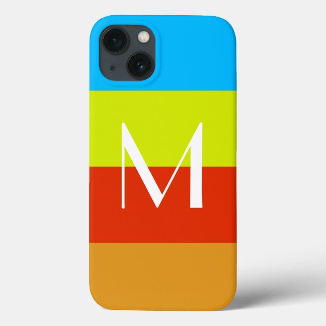 Personalized Monogram Summer Fun Case-Mate iPhone Case (Back)