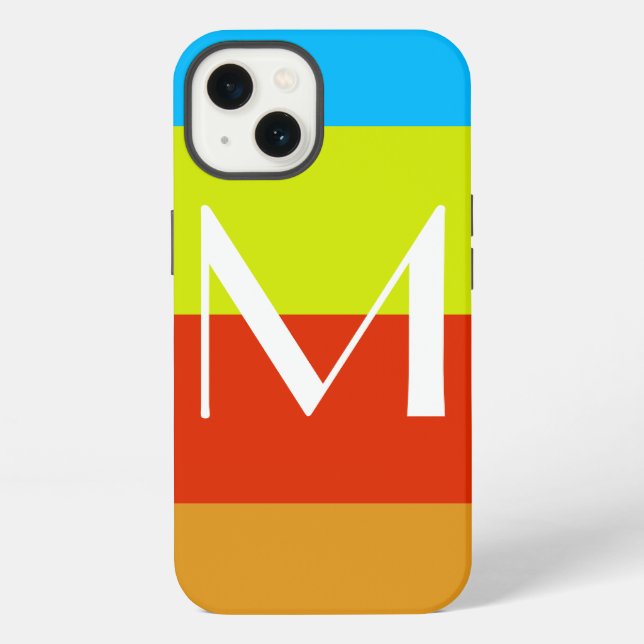 Personalized Monogram Summer Fun Iphone Case (Back)