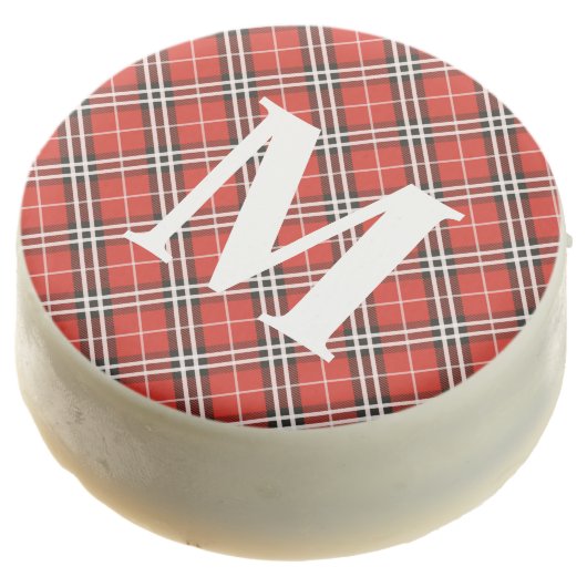 Personalized Monogram Tartan Oreo Holiday Cookies (Angled)