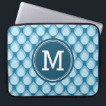 Personalized Monogram Teadrop Pattern Blue Laptop Sleeve<br><div class="desc">This stylish laptop sleeve features a unique teardrop pattern in shades of blue. Personalize it by replacing the placeholder text. For more options such as to change the font and it's size click the "Customize it" button. *Please note that the Zazzle Watermark that appears in the zoom preview will NOT...</div>