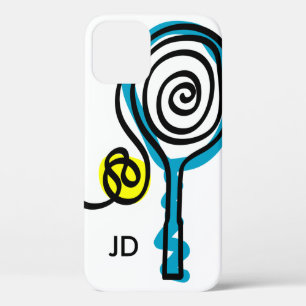Personalized monogram tennis racket iPhone 12 case