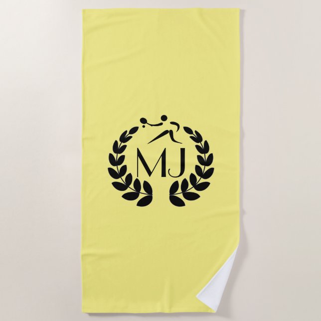 Personalized Monogram Tennis Towel (Front)