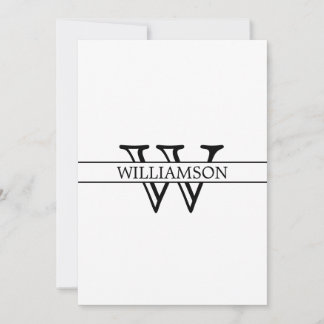 Personalized Monogram Thank You Card