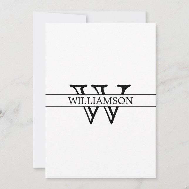 Personalized Monogram Thank You Card (Front)