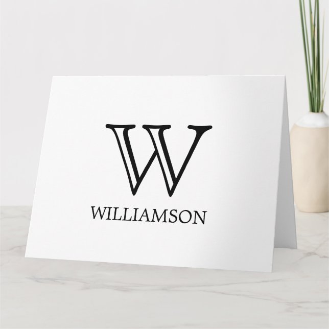 Personalized Monogram Thank You Cards (Front)