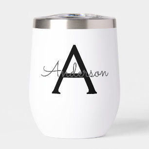 personalized Monogram  Thermal Wine Tumbler