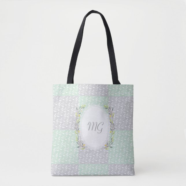 Personalized Monogram Tote Bag (Front)