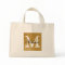Personalized monogram tote bag | faux gold glitter