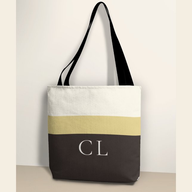 Personalized Monogram Tote -Premium Striped Design Bag (Creator Uploaded)