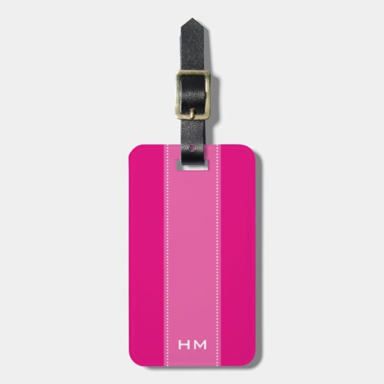 Personalized monogram travel luggage tag for women