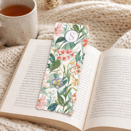 Personalized Monogram Tropical Book Lover Bookmarks