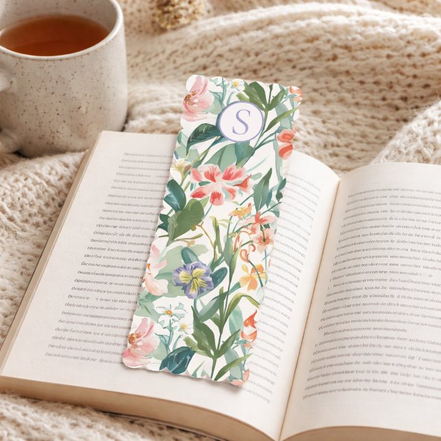 Personalized Monogram Tropical Book Lover Bookmarks (Creator Uploaded)