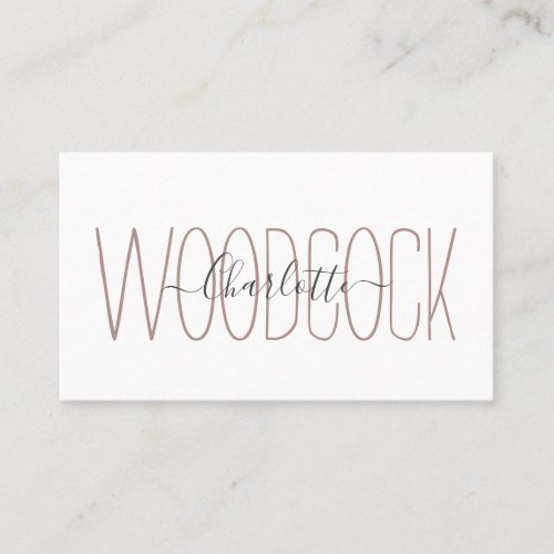 Personalized Monogram Typography Calling Card