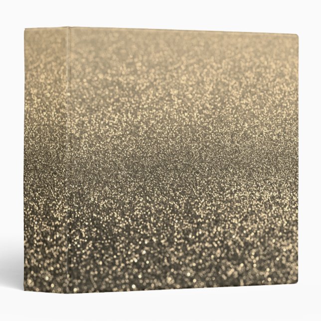 Personalized monogram vintage glitter shine 3 ring binder (Front/Spine)